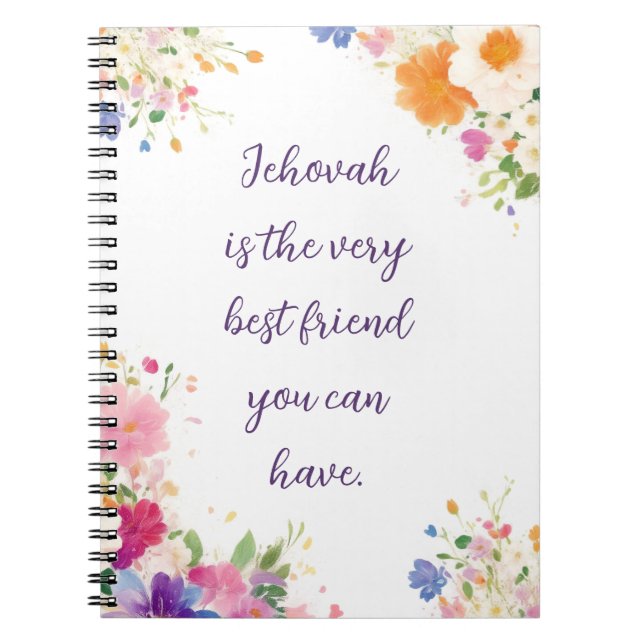 Jehovah is the best friend | JW Notebook (Front)