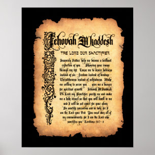 Jehovah M'Kaddesh, Lord Sanctifier: Names of God Poster