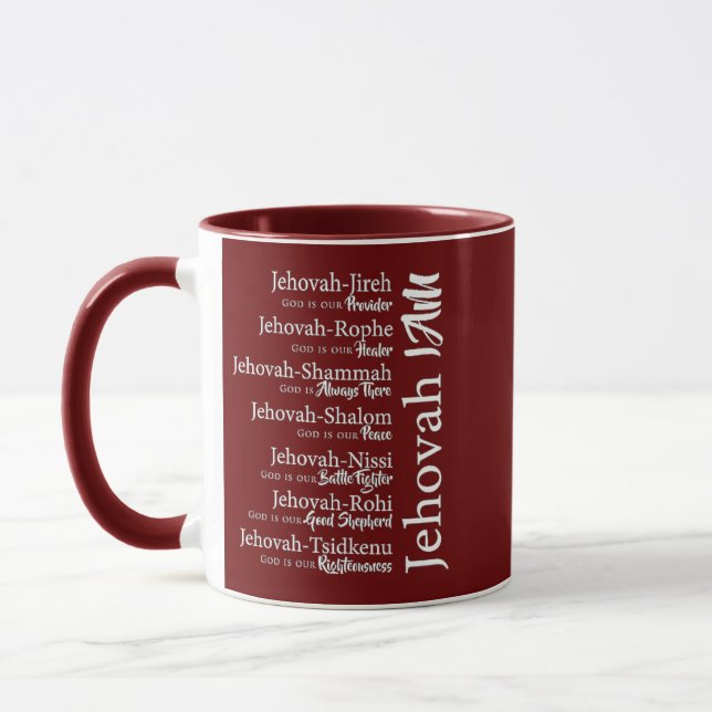 Jehovah names mug (Left)