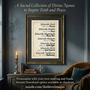 Jehovah names poster