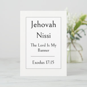 Jehovah Nissi, Name Of God, Encouraging Scripture Invitation