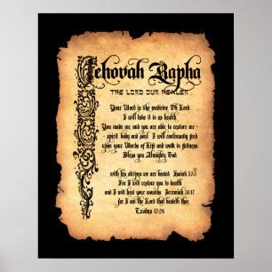 Jehovah Rapha, Lord our Healer: Names of God Poster