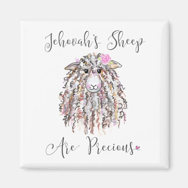 “Jehovah’s Sheep Are Precious” Magnet (Front)