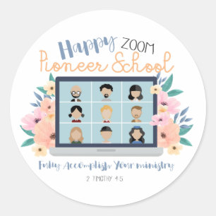 Jehovah Witness Happy Zoom Pioneer School 2021 Classic Round Sticker