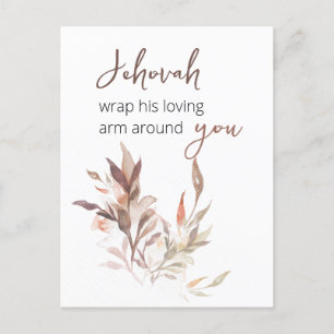 Jehovah wrap his loving arm around you  postcard
