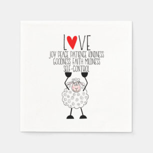 "Jehovah's Sheep - Fruitages of the Spirit" Napkin