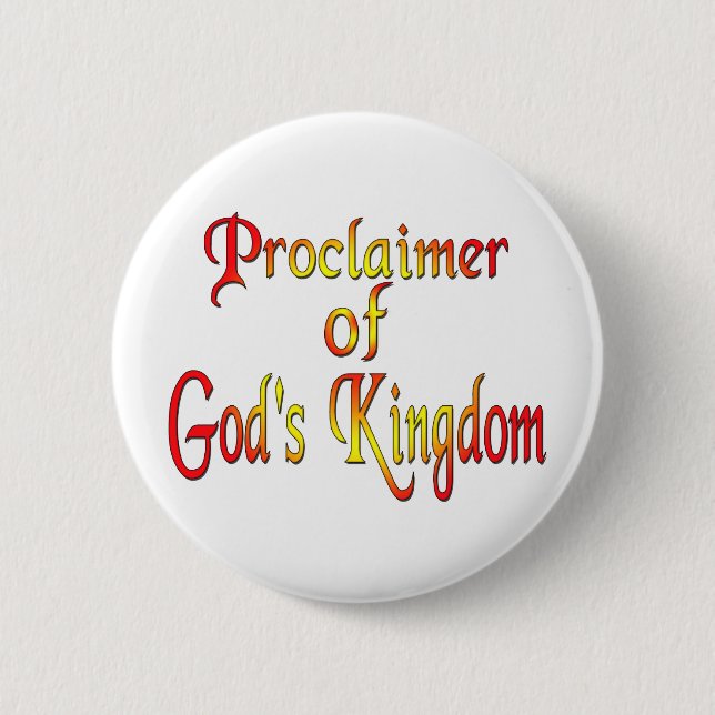 Jehovah's Witness 2 Inch Round Button (Front)