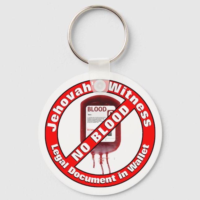 Jehovah's Witness - No Blood Keychain (Front)