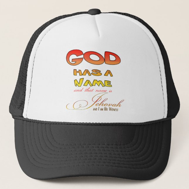 Jehovah's Witness Shirt Trucker Hat (Front)