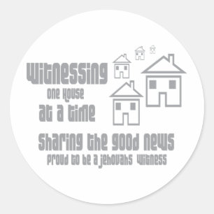 Jehovah's Witness Witnessing Classic Round Sticker