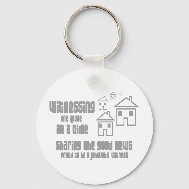 Jehovah's Witness Witnessing Keychain (Front)