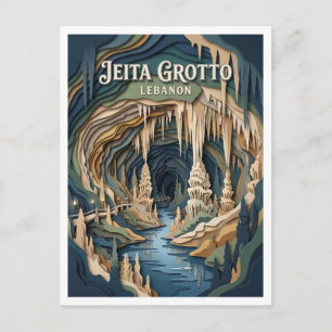 Jeita Grotto Lebanon Postcard
