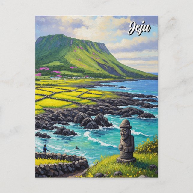 Jeju Island South Korea Travel Postcard (Front)