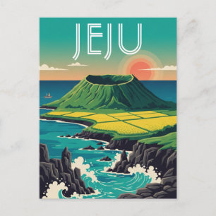 Jeju Island South Korea Travel Postcard
