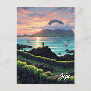Jeju Island South Korea Travel Postcard