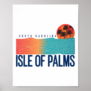 Jekyll Island Beach Georgia Men Surfing Women  Poster