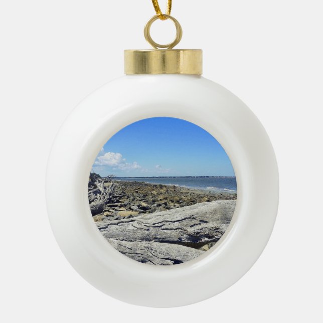 Jekyll View Ceramic Ball Christmas Ornament (Front)