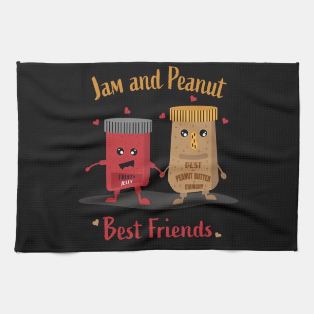 Jelly And Peanut Butter Sandwich Foodies Kitchen Towel (Horizontal)