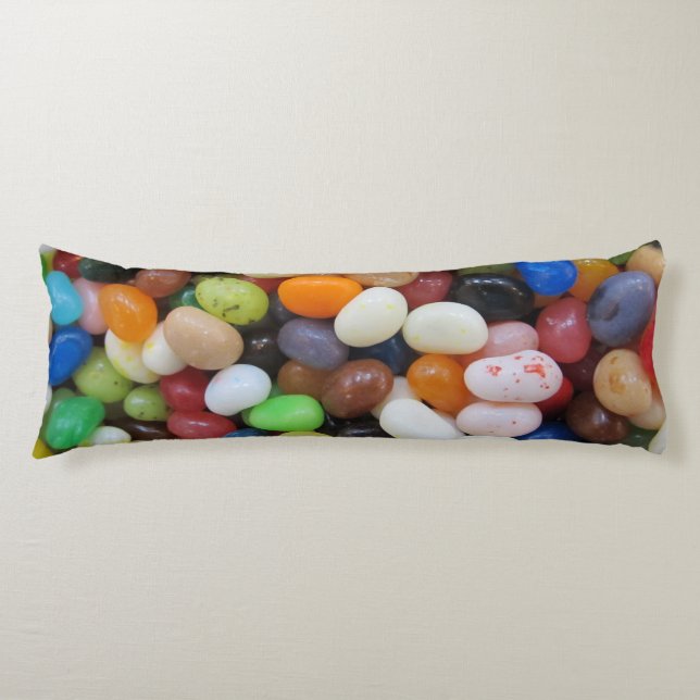 Jelly Bean black blue green Candy Texture Template Body Pillow (Front)