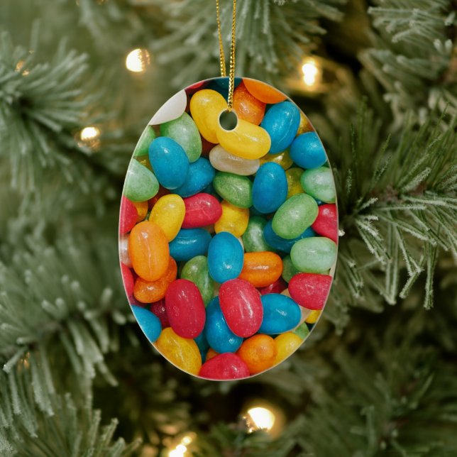 Jelly Bean Candies Colourful Ceramic Ornament (Tree)