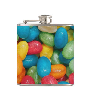 Jelly Bean Candies Colourful Hip Flask