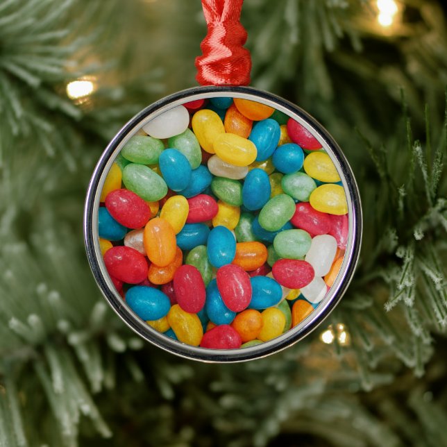 Jelly Bean Candies Colourful Metal Ornament (Tree)