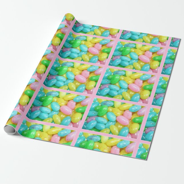Jelly bean candies wrapping paper (Unrolled)