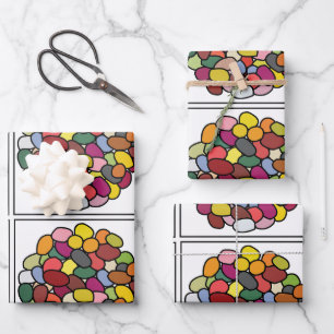 Jelly Bean Colourful Jelly Bean Wrapping Paper Sheet