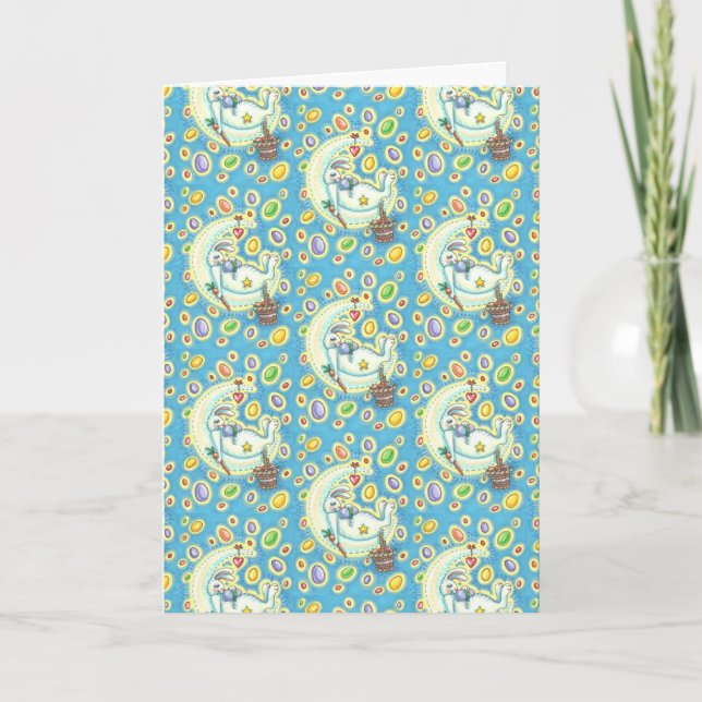 JELLY BEAN DREAMS EASTER BUNNY GREETING CARD Verse (Front)