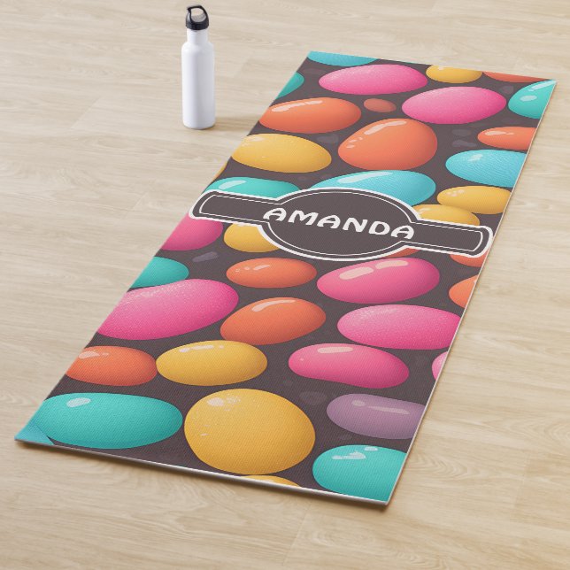 Jelly bean Mosaic Colourful Personalized Pattern Yoga Mat (In Situ)