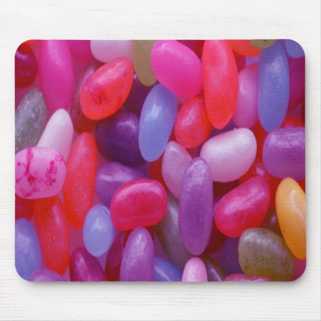 Jelly Bean pink and blue Mouse Pad (Front)