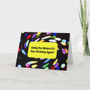 Jelly Bean Space Candy Pun Birthday Card