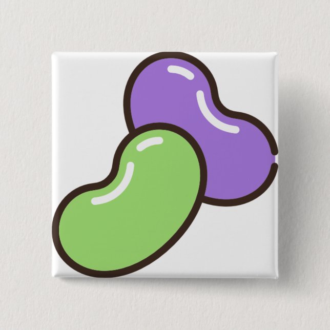 jelly-beans 2 inch square button (Front)