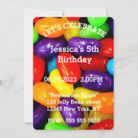Jelly Beans 5th Birthday Candy Sweets Colourful