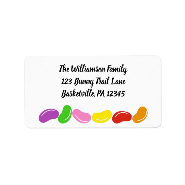 Jelly Beans Border Easter Return Address Label (Front)