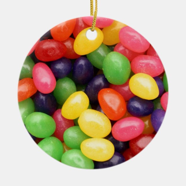 Jelly Beans Ceramic Ornament (Front)
