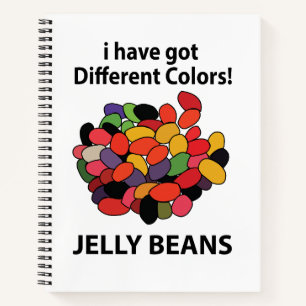 Jelly Beans Colourful Funny Jelly Beans  Notebook
