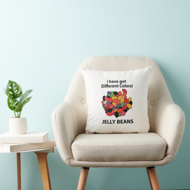 Jelly Beans Colourful Funny Jelly Beans  Throw Pillow (Chair)
