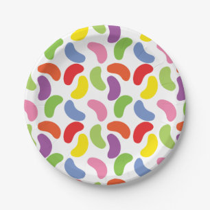 Jelly Beans Pattern Colourful Cute Paper Plate