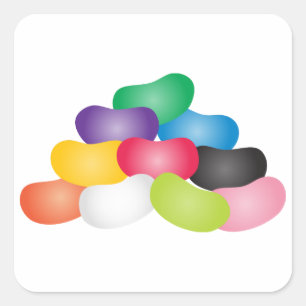 Jelly Beans Square Sticker