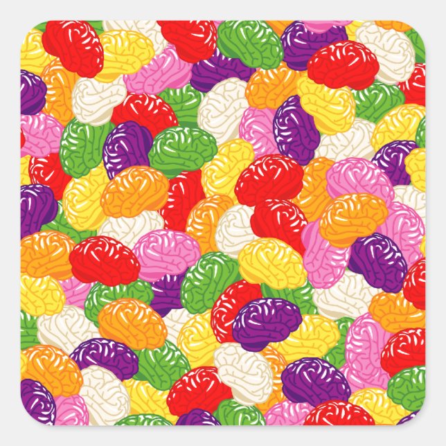 Jelly Brains Square Sticker (Front)