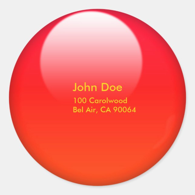 Jelly button envelope sealers classic round sticker (Front)