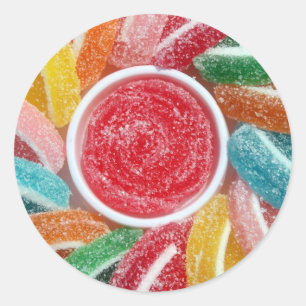 jelly candies classic round sticker
