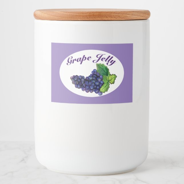 Jelly de raisin et Étiquette de confiture pourpre (Devant)