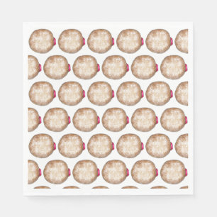 Jelly Doughnut Doughnut Hanukkah Chanukkah Sufgani Napkin