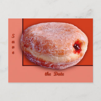Jelly Filled Doughnut Announcement Postcard