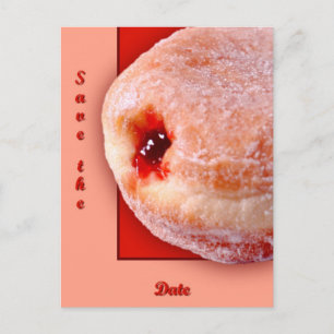 Jelly Filled Doughnut Announcement Postcard