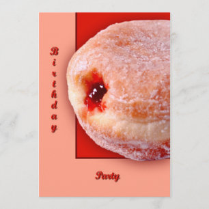 Jelly Filled Doughnut Invitation
