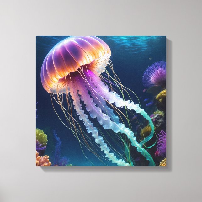Jelly fish canvas print (Front)