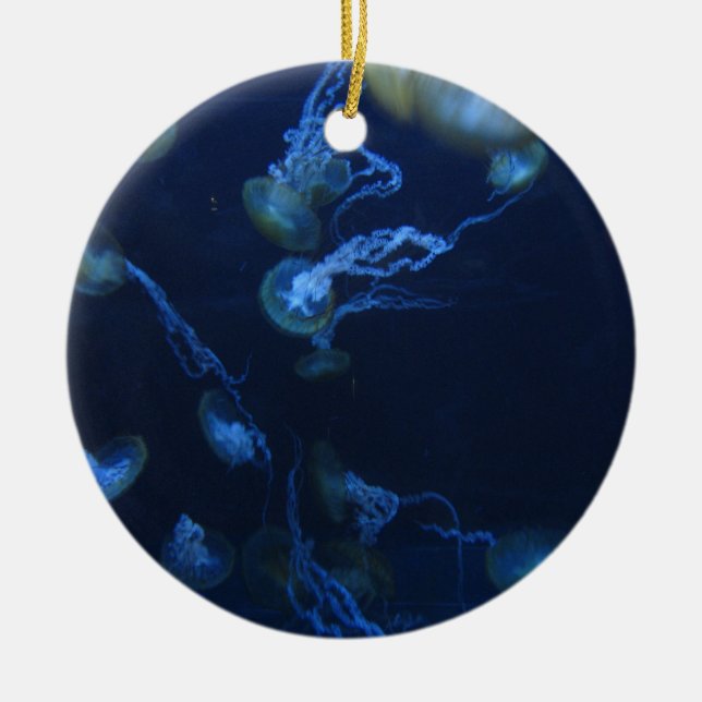Jelly Fish Ceramic Ornament (Front)
